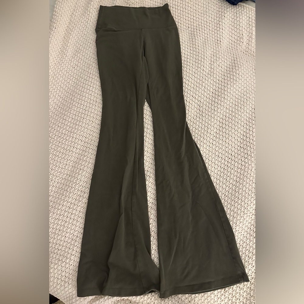 Flared Target Army green yoga pants